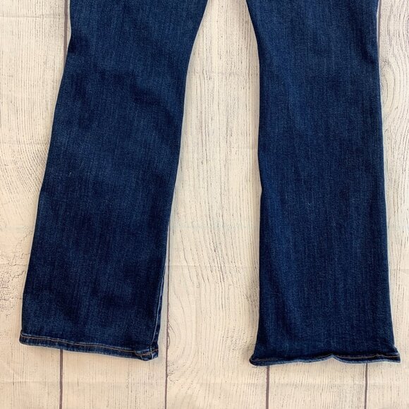 American Eagle Jeans sz 14 Hi Rise Skinny Kick Dark Wash Inseam 31" - Picture 8 of 13